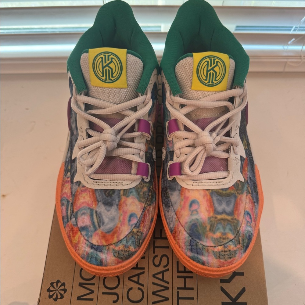 Brand new in the box Kyrie Irving 8 multi color Nikes 5 youth and 6.5 women